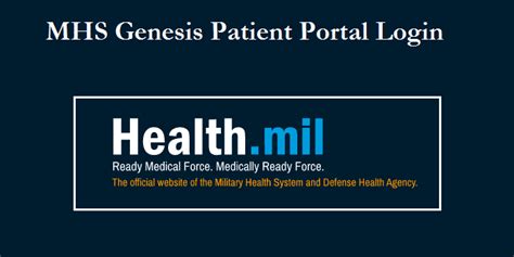 tricare patient portal genesis|genesis log in tricare.